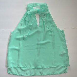 Sleeveless raglan top double chiffon